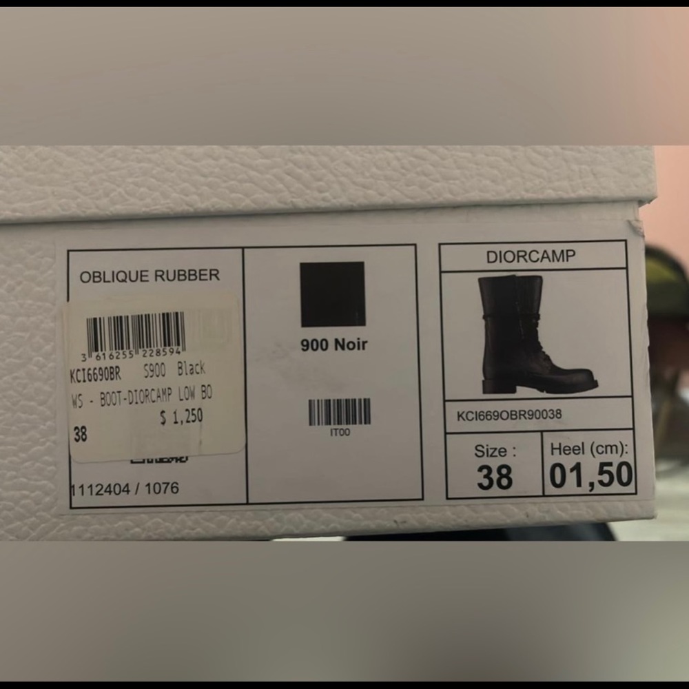 Dior camp rubber rain combat boots - Picture 2 of 2